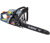 SENIX 4QL Gas Chainsaw with 18-Inch Oregon Bar and Chain for Tre