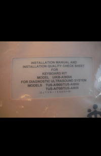 Toshiba Medical Systems Keyboard Kit for UIKB-AI900A Ultrasound