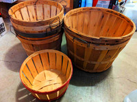 Apple Baskets. Solid bottoms. Wood. $25each.