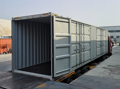Condition: New product 40FT High Cube 2 doors Container. 40FT, Two Side Open Door, one end door, loc...