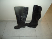 **WINTER BOOTS, BLACK ,LEATHER**