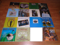 bluegrass, country, and folk LPs
