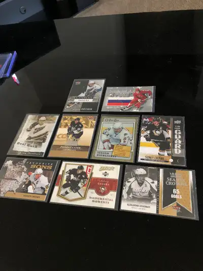 Alex Ovechkin and Sidney Crosby 9 card lot. 2007-08, View more