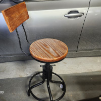 Industrial Bar Stools with Backs NEW Wood and Steel