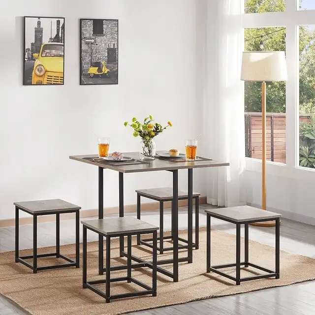 5pc Dining Table Set - Industrial Kitchen Table & Chairs Set in Dining Tables & Sets in Markham / York Region - Image 5