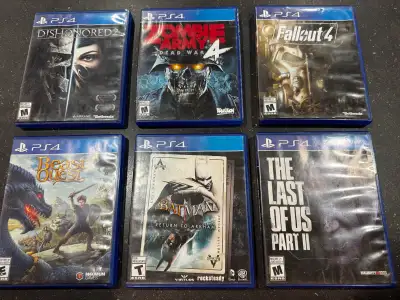 Dive into a collection of thrilling adventures with these used PS4 games! Includes: * Dishonored 2 *...
