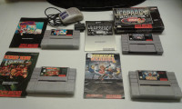 Vintage Nintendo SNES Cartridges and Manuals.