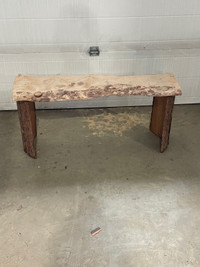 Live edge bench