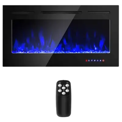New Electric Fireplace,Wall Recessed and Mounted Fireplace Inse, View more