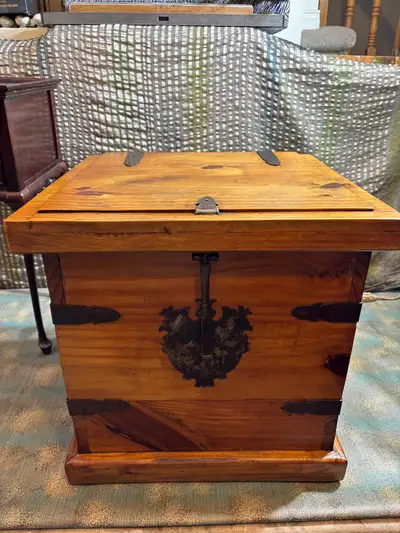Vintage Handmade Rustic Pine Chest- 18” x 17” x 18” - $110 FIRM, View more