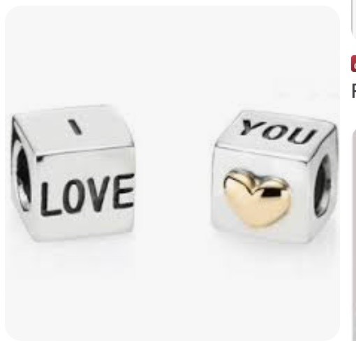 Pandora I Love You Charm with 14k Gold in Jewellery & Watches in City of Toronto - Image 3