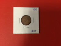 1986 Canada      small penny