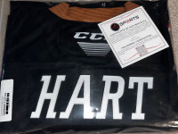 Bret Hitman Hart Signed Custom Black Calgary Hockey Jersey JSA ITP
