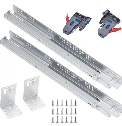 6 Pair 21 inch Full Extension Concealed Undermount Drawer Slides, View more