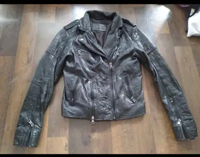 Sicily Clothing Co. women's leather jacket size S black, View more