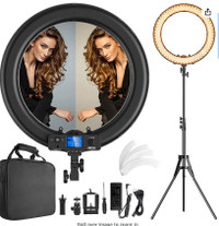 Ring Light,19inch LED Ring Light with Stand &LCD