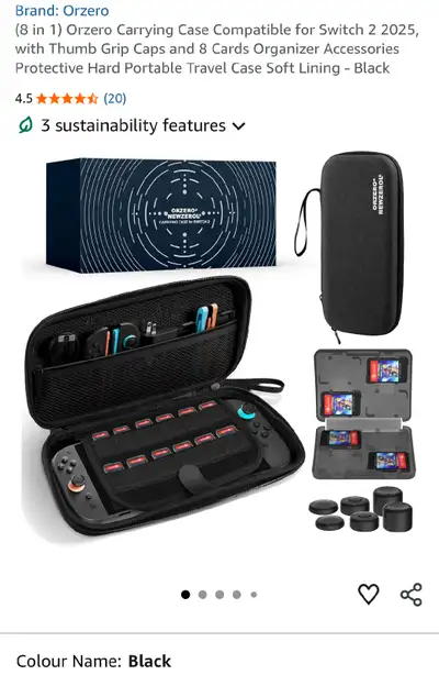 Orzro Switch 2 Carrying Case, View more