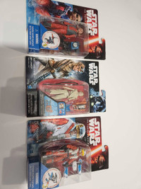 Star wars figures new in pkg, rey, asty, nien numb. The force 