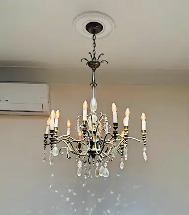 Antique Brass Chandelier, View more