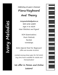 Piano/Keyboard/Theory Lessons