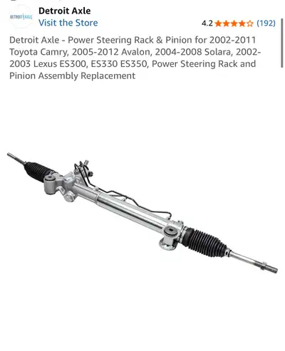 Detroit Axle - Power Steering Rack & Pinion for 2002-2011 Toyota Camry, 2005-2012 Avalon, 2004-2008...