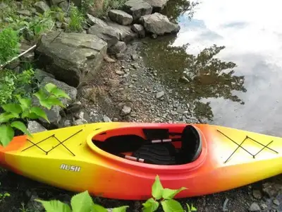 Kayaks Stolen from Lake Echo area 12’ Walden Vista (red with black stripe) 9’6” Old Town Rush (yello...