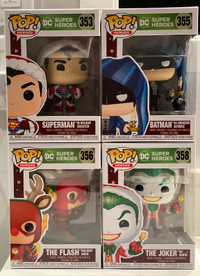 DC Super Heroes Christmas Holidays Funko Pops!