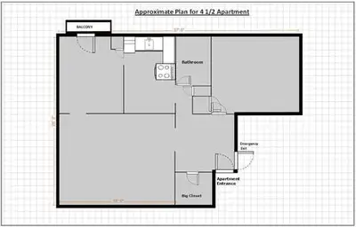 Spacieux et lumineux 4 1/2 – Snowdon – 1 DECEMBRE Situé au deuxième étage, ce 4 1/2 confortable, cal...