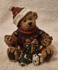 Multi-Coloured Christmas Teddy Bear Presents Christmas Ornament 