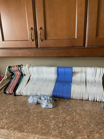 Over 100 Hangers plus garment clips Brennan Avenue Barrie