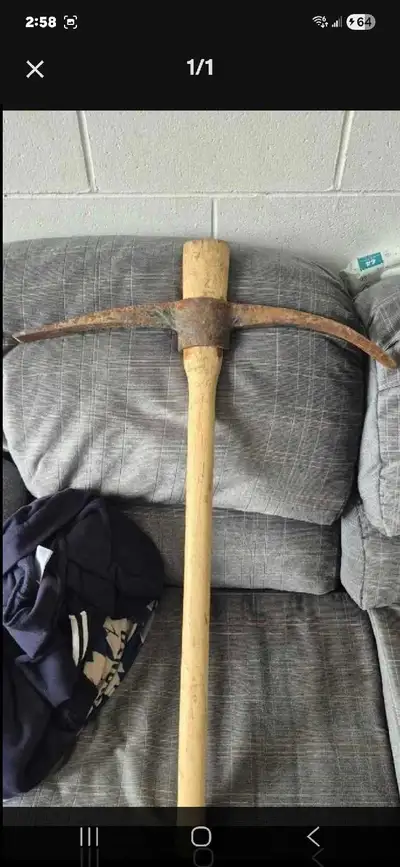 Old pick axe, View more