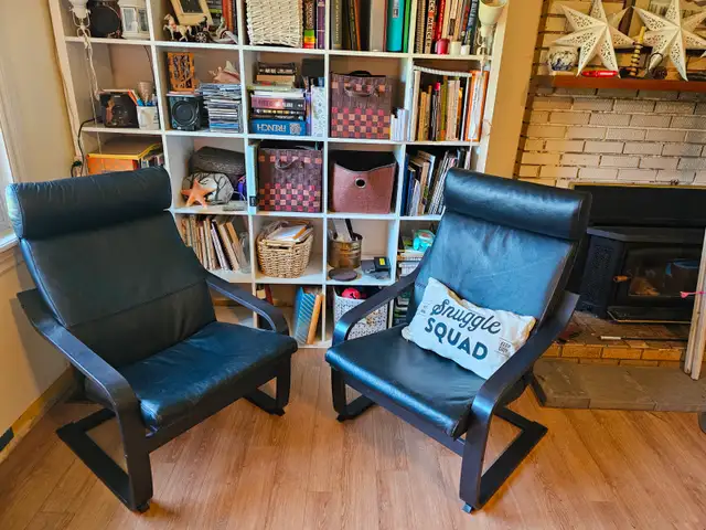 Like new, black leather chairs or chair. in Chairs & Recliners in City of Halifax - Image 2