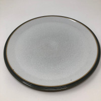 Denby England Grey and White Dinner Plate