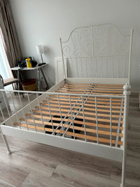 IKEA classic full-size bed frame plus wood support