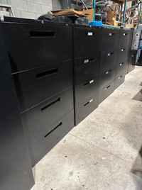 Black 4 Drawer Lateral Filing Cabinets