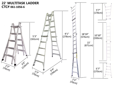 Mastercraft Aluminum Multi-Task Ladder, View more