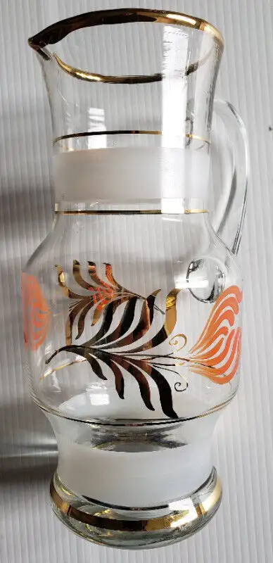 PICHET D'EAU EN  VERRE / GLASS WATER PITCHER - 2L  VINTAGE 1970, View more