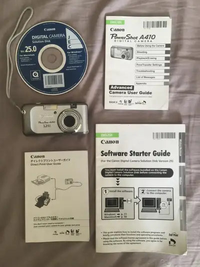 Canon PowerShot A410 3.2MP Digital Camera w Manual &SoftwareDisk, View more