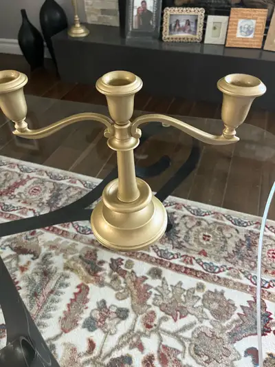Gold candle holders  1 to 5 candles , View more
