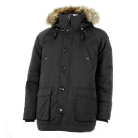 Men’s medium size hooded winter coat/ parka down/waterfowl fill.