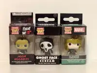 Funko Pocket Pops-Marvel's Loki & Horror -Ghost Face and Jason