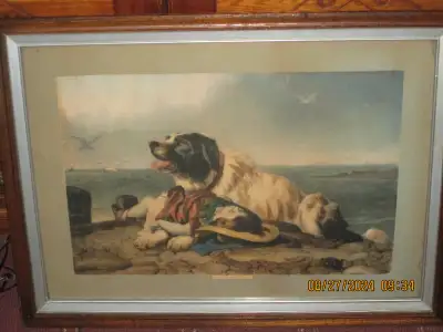 Berlin F Sala dog rescuing child print, View more