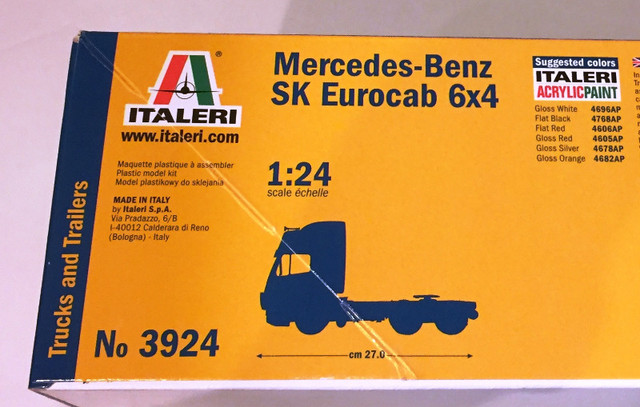 Italeri 1/24 Mercedes-Benz SK Eurocab 6x4 in Toys & Games in Richmond - Image 2