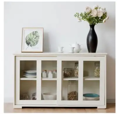 White Kitchen Buffet Storage Cabinet, View more