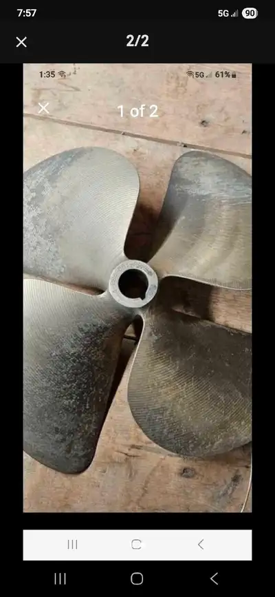 Like New Prop Acme 2249 15x14.25v 1-1/8 Surpa or Moomba.. Surf Boat USED MAYBE 3 TIMES... DON'T BE C...