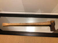 36" Vintage Forester Splitting axe with solid handle.