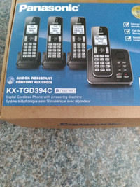 4 handset cordless phone with answering system