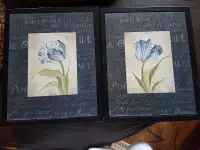 Two Floral Parisian Style pictures 9x11