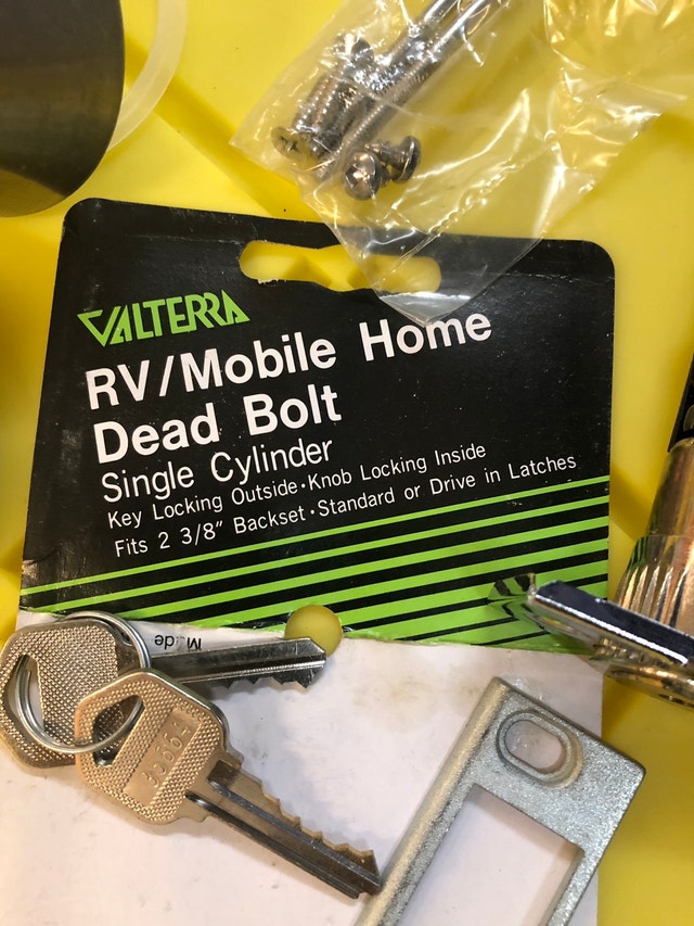 RV Dead Bolt & two roof vent crank mechanisms RV & Camper Parts