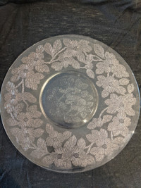 Vintage Pink Depression Glass Platter